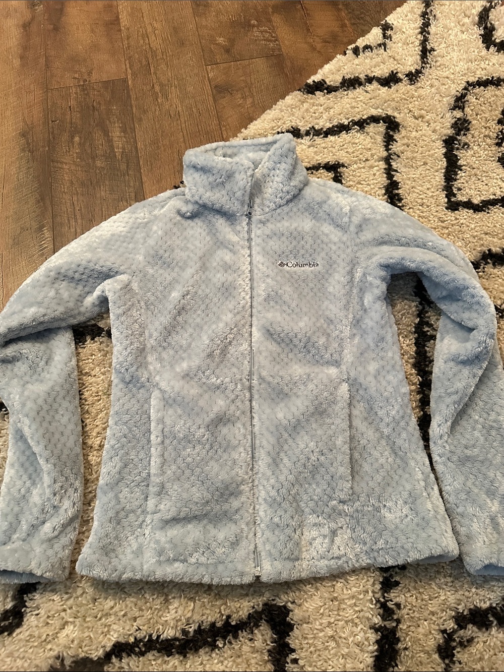 Columbia Light Blue Plush Full-Zip woman’s Jacket